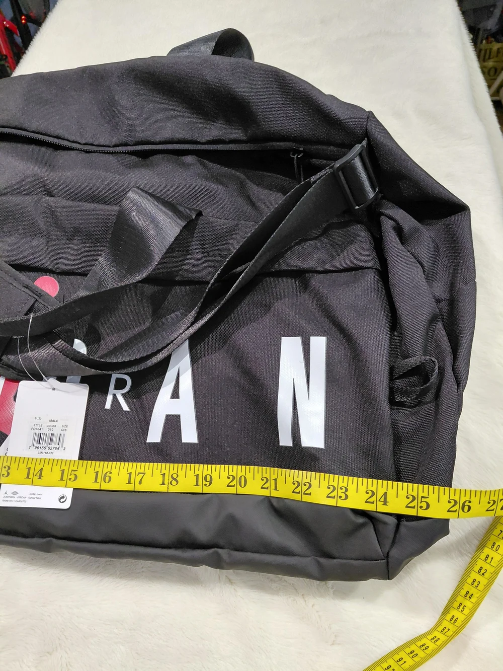 NWT Jordan Jumpman Men’s Black and Red Large Duffle Bag